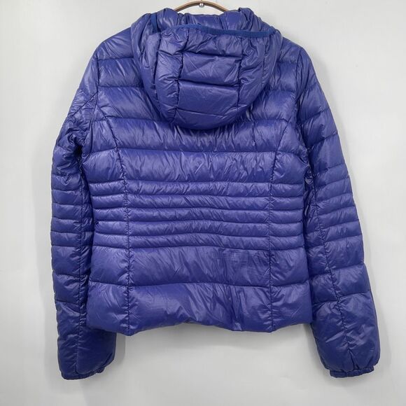 Halifax Traders Purple Down Quilted Packable Hooded Puffer Jacket Size Small - Picture 4 of 9